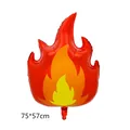 Grande palloncino a fiamma rossa in alluminio per temi di corsa da 75cm x 57cm - Fiamma
