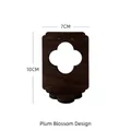 Walnut wood jewelry display stand with plum blossom cutout for earrings and studs - Plum Blossom Pattern Jewelry Stand