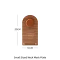Small walnut wood neck mold display stand with 20cm height for jewelry photography - Walnut Color Neck Display Board Small
