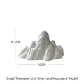 Minimalist white mountain-shaped jewelry display stand made of matte textured gypsum - White Mountain Peak Ornament Small