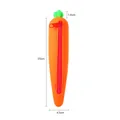 Portamonete creativo in silicone a forma di carota arancione con dettagli delle misure - Stile Carota / Arancione