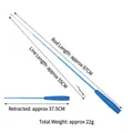 Blue 3-section retractable fishing rod cat teaser wand toy with 97cm extended length - Blue Handle Blue Rod 3-Section Telescopic