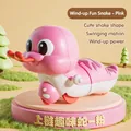 Cute pink clockwork wind-up snake toy with wiggling body and big eyes for toddlers - Wind-up Fun Snake (Pink)