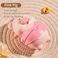 Pink pig wind-up toy made of durable plastic with telescopic crawling motion mechanism - Fun Wind-up Toy Pig (Pink)