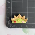 Miniature resin garden fence with small colorful flowers for DIY craft projects - Grass Fence - Glossy