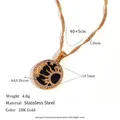 18K vergoldete Edelstahlkette mit Sonne Mond Anhänger und funkelnden AAA Zirkonia Steinen - Gold-Schwarze Muschel