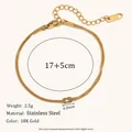 Bracciale a doppio strato in acciaio inossidabile placcato oro 18K con nodo elegante - Oro