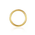 Detail of 20G ASTM F136 gold titanium hinged seamless ring for nose and ear piercing - Gold