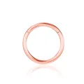 Detailed view of ASTM F136 titanium rose gold seamless ring for nose and ear piercing - Rose Gold