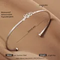 Silver stainless steel snake open cuff bracelet with waterproof and hypoallergenic finish - Silver Snake Titanium Steel Style (49)