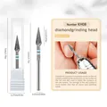 Professional KH08 medium grit diamond nail grinding head for Russian manicure preparation - KH08 Medium-Needle Shape