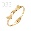 Gouden vlinder armband van roestvrij staal met hartdetail en gepolijste afwerking - Gematteerde Dubbele Vlinder Hart Stijl (033)