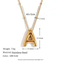 Premium 18K gold plated stainless steel balloon style letter A pendant necklace for women - Gold-A