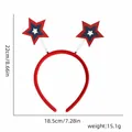 Patriotic USA flag star headband for World Cup fans with spring star decorations - Double Red White Blue Star Style