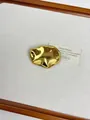 Minimalist irregular wavy round brooch in golden mirror finish for women's suits - 55 Irregular Lava Geometric (XZ0115) / Gold