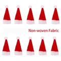 Confezione da 10 mini cappelli di Babbo Natale in TNT per decorazioni natalizie - 10 Pezzi per Confezione (Cappelli per Lecca Lecca)