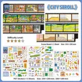 City Stroll DIY PET sticker set with scene cards and film-style urban illustrations - City Walk (46th Installment Currently Open For Business)