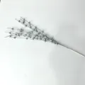 Silver glitter berry branch stem with sparkling beads for Christmas decor 43cm - Silver