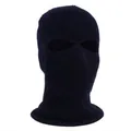 Navy blue 2-hole knitted balaclava face mask for winter warmth and outdoor wind protection - 2-Hole Knit / Navy Blue