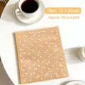 Polka dot greaseproof paper bag with window for bread, 21x25cm size, 100pcs pack - Polka Dot Series / 21x25cm (100 Pieces/Pack)