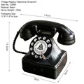 Vintage-Skulptur Telefon aus schwarzem Harz für die Dekoration von Wohnzimmerregalen - Schwarz