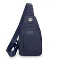Dunkelblaue Herren-Brusttasche aus Oxford-Stoff für Outdoor-Sport und Freizeitaktivitäten - Dunkelblau
