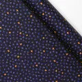 Navy blue wrapping paper with orange and blue floral pattern, rolled corner showing texture - 50*70CM / Daily Series - Clover Pattern