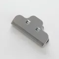 Clip di chiusura in plastica grigio scuro con molla in metallo per sacchetti cibo - Grigio (Senza Trama Antiscivolo)