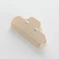 Clip di chiusura minimalista in plastica beige con bordi ondulati per sacchetti - Beige (Senza Trama Antiscivolo)