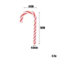 Red and white striped Christmas candy cane ornament 9cm for tree decoration - 9cm (Bulk) / Red & White