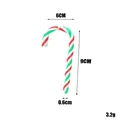 Red white green spiral 9cm acrylic Christmas candy cane ornament for tree hanging - 9cm (Bulk) / Red and Green
