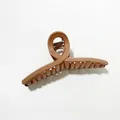 Morandi brown large acrylic hair claw clip with minimalist twisted cross design for women - Coffee Cross Claw Clip (4#)