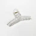 Minimalist transparent acrylic hair claw clip with golden metal spring for women - Transparent White Cross Claw Clip (5#)