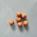 Set of 6 bright orange 14mm painted metal bells for DIY crafts and pet collars - Roller Spray Light Orange / 14mm