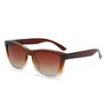Vintage tea-colored polarized sunglasses with brown gradient lenses for men and women - Gradient Tea Brown Lens