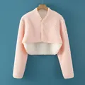 Pink lamb fleece neck and shoulder warmer cape for women with button closure - M / Pink Pineapple Velvet Sherpa