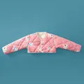 Coprispalle trapuntato rosa per neonati con stampa di coniglio e fodera in pile caldo - S / Coniglio Rosa (Velluto di Visone)