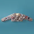 Scalda-spalle spesso in velluto di visone per neonati con stelle e bottoni bianchi - S / Stella Grigia (Velluto di Visone)