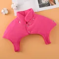 Plush thickened thermal shoulder protector wrap for neck warmth in rose red finish - S / Padded With Collar / Rose Red