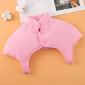 Soft pink quilted thermal shoulder and neck warmer with button closure for winter comfort - S / Padded With Collar / Pink