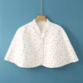 Quilted cotton postpartum shoulder wrap with cute strawberry pattern in white - One Size / Strawberry Print