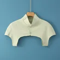 Scalda spalle in maglia termica verde chiaro con collo alto e bottoni, taglia L - M (consigliato Per Persone Di Peso Compreso Tra 80 E 110 Libbre) / Collo Alto Verde Frutta