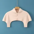 Scaldaspalle leggero color albicocca taglia L con bottoni per protezione cervicale e calore - M / Stand Collar / Nudo
