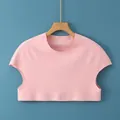 Pink seamless thin thermal shoulder guard vest for women in air conditioned rooms - M / Vest Style / Pink