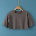 Dark grey thermal shoulder warmer wrap in soft cationic fabric for indoor neck protection - M / T-Shirts / Dark Gray
