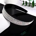 Eleganter schwarzer Haarreif besetzt mit glitzernden Regenbogen-AB-Strasssteinen für Damen - Weiß & AB Strass