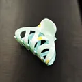 Pinza de pelo verde menta con diseño de margaritas para peinados de mujer - Verde Fruta