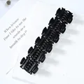 Pinza para el pelo tipo banana en negro brillante con dientes dobles robustos - Estilo Negro Mate
