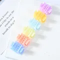 Set de 6 mini pinzas para el cabello en colores macaron para puntos de oreja y flequillo - Gelatina Multicolor Juego