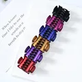 Set de seis pinzas de pelo mate en varios colores para puntos de acupuntura en la oreja - Perlado Multicolor Juego